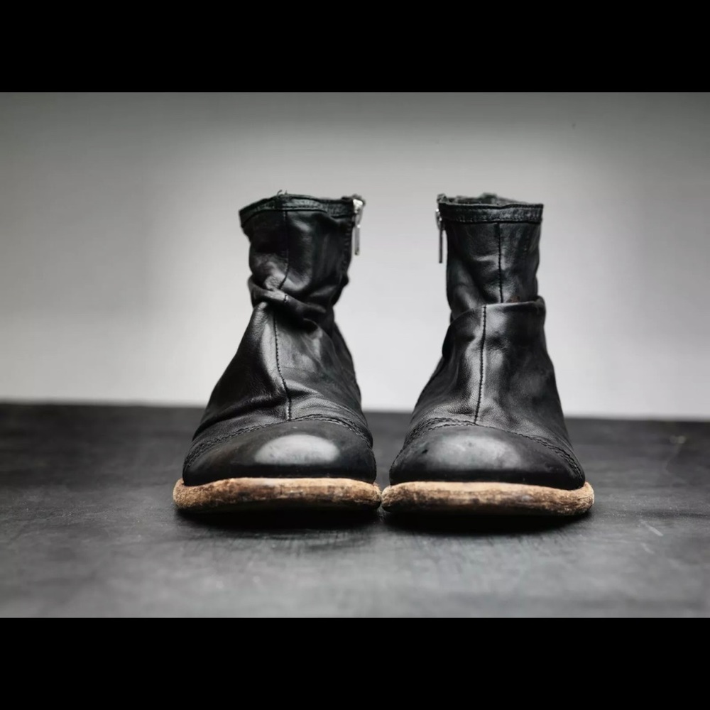 AllSaints Sharpei Motorcycle Leather Boots Sz. 41